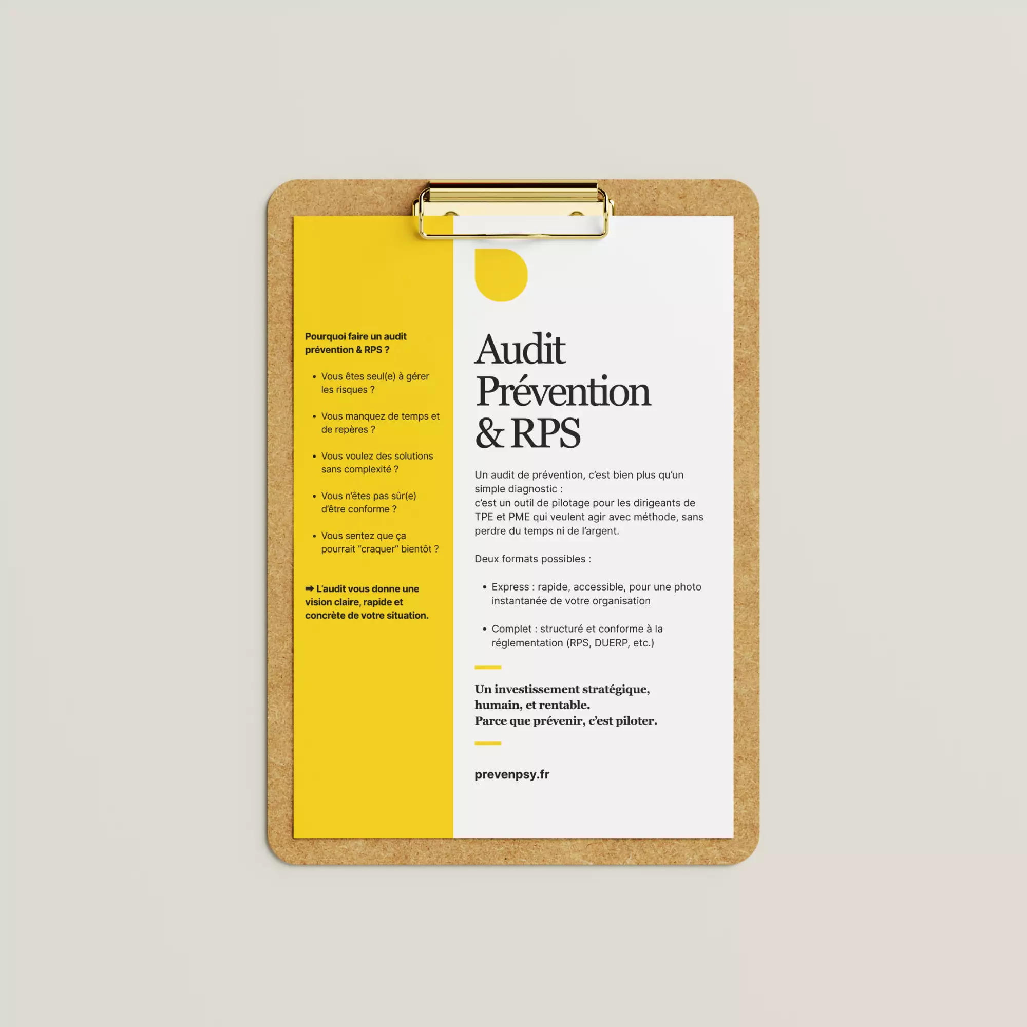 Audit Prevention des Risques Professionnels RPS